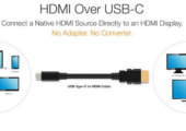 USB TYPE-C 转 HDMI 接口电缆，直传音视频。