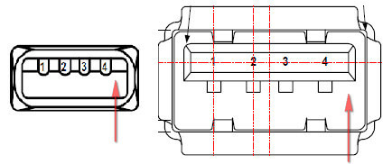 USB A型接口引脚图