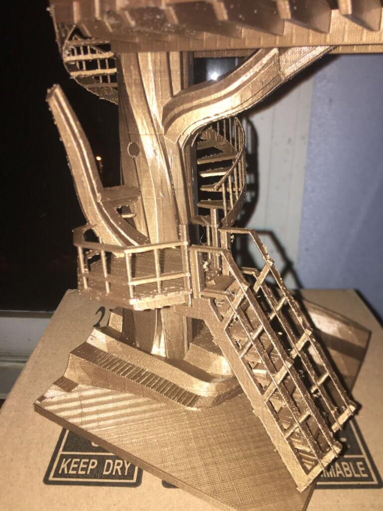 3D打印树屋楼梯特写