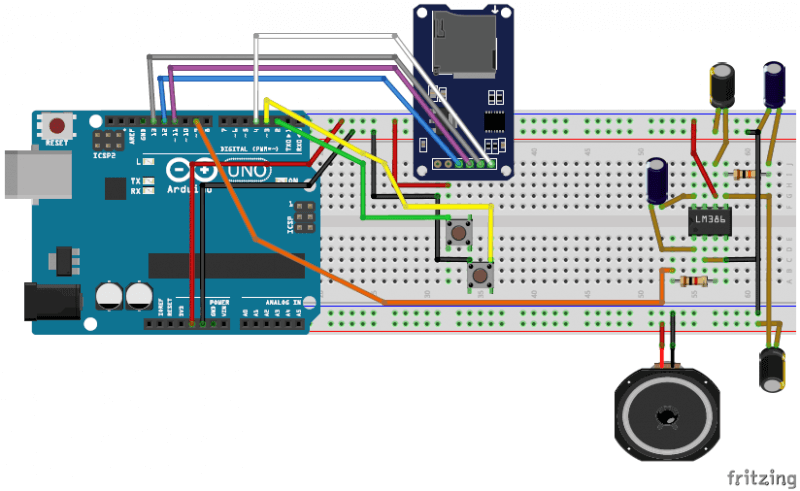 Arduino音频播放器添加放大电路
