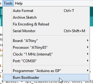 ArduinoISP _ Burn Bootloader