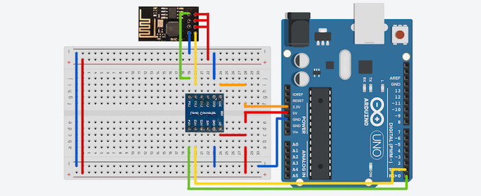 通过逻辑电平转换器连接ESP8266到Arduino uno