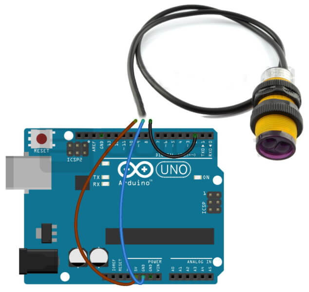 Arduino连接E18-D80NK