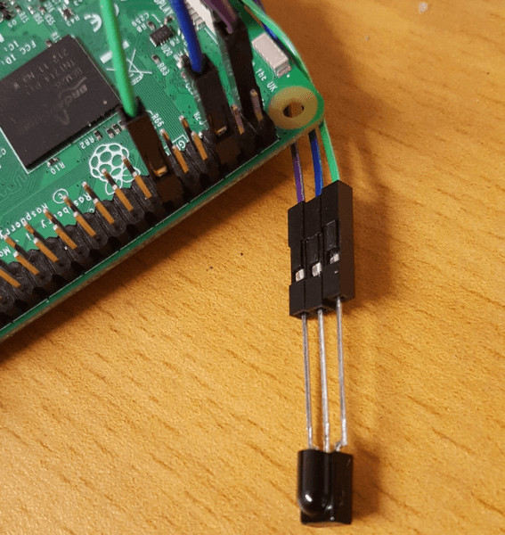树莓派连接TSOP382红外传感器